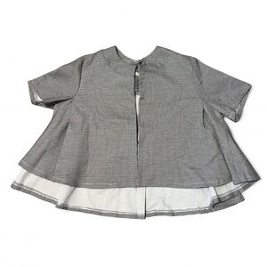 2-Sided Black and White Short Sleeve Jacket